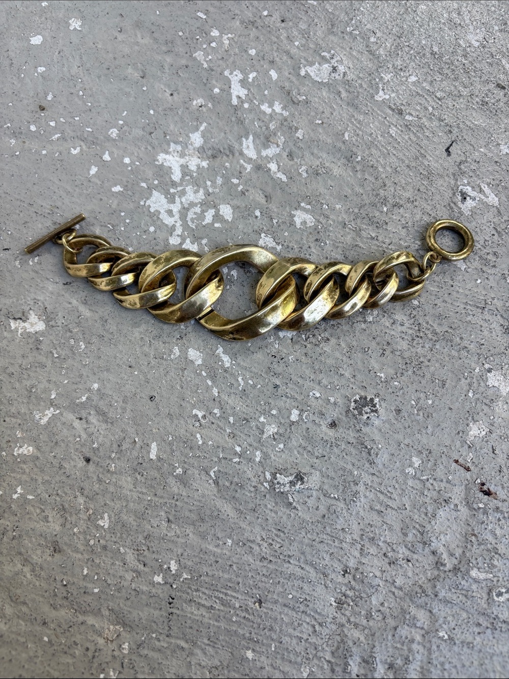 Vintage chunky gold tone/brass bracelet